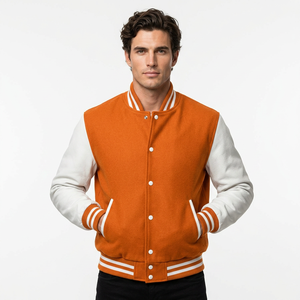 2026 Custom Designed <b>Leather</b> Jacket for Men <b>High</b> Quality Wool Printed Embroidered CollegeBaseballjacket for men - Product Image 1