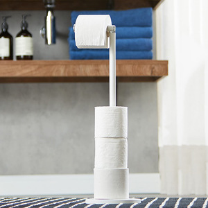 Portarotolo per <span class=keywords><strong>Carta</strong></span> <span class=keywords><strong>Igienica</strong></span> Verticale Moderno in Acciaio Inossidabile Spazzolato Cromato Ecologico per Bagno - Product Image 5