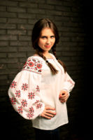 Blusa de verano bordada con Amapola roja para mujer, blusa de estilo Folk para Festival