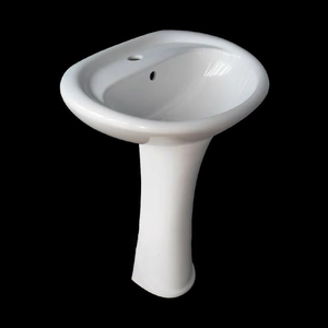 อ่างล้างหน้าเซรามิกพร้อมแท่นสำหรับห้องน้ำและห้องครัว - Product Image 2