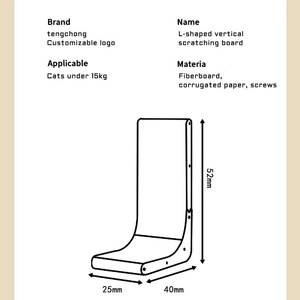 2024 portabel kertas bergelombang papan garuk kucing dalam ruangan kucing dan anak kucing berbentuk L tempat menggaruk kucing - Product Image 3