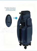 Valise de voyage de golf à 4 roues, résistante à l'eau, extensible, en PU + PC sans solvant, avec plusieurs compartiments, grande capacité de rangement