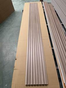 Revestimiento de pared Panel de pared compuesto WPC Panel de pared de madera de PVC Panel de revestimiento estriado coextruido - Product Image 6