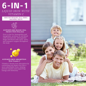 Gotas Líquidas Orales de Hierro de Marca Privada con Vitamina B6 y Vitamina B12, Suplementos Naturales que Favorecen un Flujo Sanguíneo Saludable, Líquido Dietético - Product Image 2