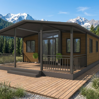 Maison Modulaire Durable de 40 ou 20 Pieds, Tiny House Préfabriquée Extensible avec 2, 3 ou 4 Chambres pour Usage Quotidien