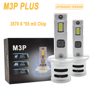 Feux avant LED pour voiture Canbus 1:1 <span class=keywords><strong>Mini</strong></span> taille M3P Plus H1 H7 80W 12V 12000LM 6000K H3 H4 H11 Ampoule de phare LED pour VW <span class=keywords><strong>Golf</strong></span> pour BMW X5 - Product Image 1