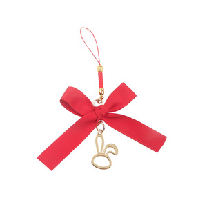 Nouvelle perle ruban porte-clés pendentif créatif alliage lapin accessoires frais étui pour écouteurs sac décoration - Product Image 5