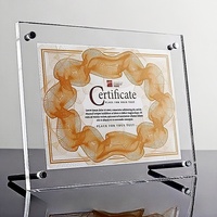 Support de carte de table acrylique transparent plaque d'affichage de certificat porte-menu de bureau cadre de licence commerciale cadre photo avec pieds