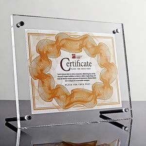 Support de carte de table acrylique transparent <span class=keywords><strong>plaque</strong></span> d'affichage de certificat porte-menu de bureau <span class=keywords><strong>cadre</strong></span> de licence commerciale <span class=keywords><strong>cadre</strong></span> <span class=keywords><strong>photo</strong></span> avec pieds - Product Image 3