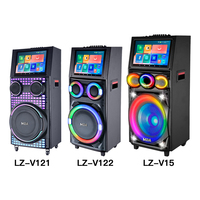 Machine de karaoké portable OEM 100W RGB LED Wifi Système audio mobile sans fil pour Android Grand écran tactile KTV compatible USB