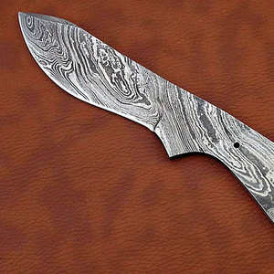 Couteau de chasse industriel OEM en gros, lame vierge personnalisable en acier Damas, couteau de chasse à lame fixe, droit et tranchant - Product Image 4