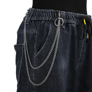 Cinturón de cadena de mezclilla con múltiples capas, estilo Hip Hop Rock, cadena de cintura con diseño de mariposa, hebilla de aleación para adultos - Product Image 4