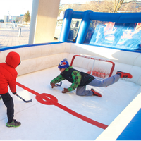 Terrain de Hockey Gonflable Personnalisé, Mini-Patinoire de Hockey sur Air, Zone de Hockey Gonflable, Patinoire pour Mini-Hockey