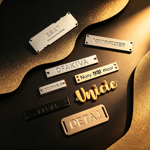 Eco-Friendly Zinc Alloy Metal Label Custom Logo Metal Tag Polished Metal Nameplate for Gift <b>Box</b> Packaging - Product Image 3