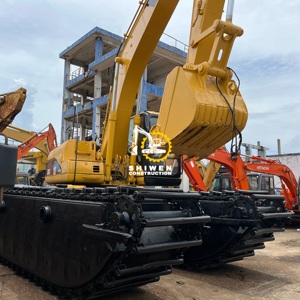 Gebruikte Amfibische Graafmachine Baggerkat 320, Kat 320c 320cl 320d 320d2 Graafmachine, Rivierzand Baggermachine Pontoon Bootzijden