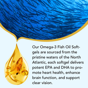 OneBotanical Huile de poisson oméga 3 1280mg Huile de poisson oméga 3 Cerveau Système immunitaire Huile de poisson oméga 3 raffinée Capsules molles d'huile de poisson - Product Image 3