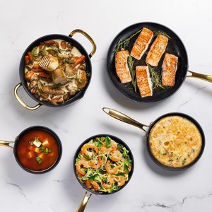 Ensemble de cuisson en aluminium antiadhésif, design moderne, écologique, résistant à la chaleur, pour la vente en gros, comprenant casseroles et faitouts - Product Image 4