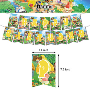 Artículos para Fiesta de Cumpleaños de <span class=keywords><strong>Animal</strong></span> <span class=keywords><strong>Crossing</strong></span>, Regalos de Dibujos Animados para Niños, Decoración para Fiesta Temática del Videojuego <span class=keywords><strong>Horizon</strong></span>, Incluye Globo Impreso - Product Image 2