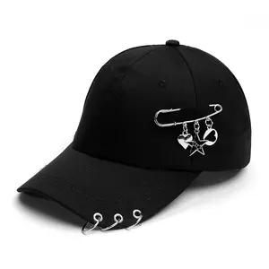 Yjl Groothandel Koreaanse Pin Met Ijzeren Ring Outdoor Ademende Zonnebrandcrème Hoeden Caps Sport Caps Baseball Caps Voor Man