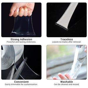 Heavy Duty Reinforced Double Sided Acrylic Adhesive Washable Anti-Slip Rug Securing Tape for Hardwood Tile Floors Indoor/Outdoor - Product Image 3
