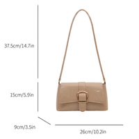 Sac à bandoulière en cuir verni, petit sac carré à boucle, sac à main à rabat pour usage quotidien