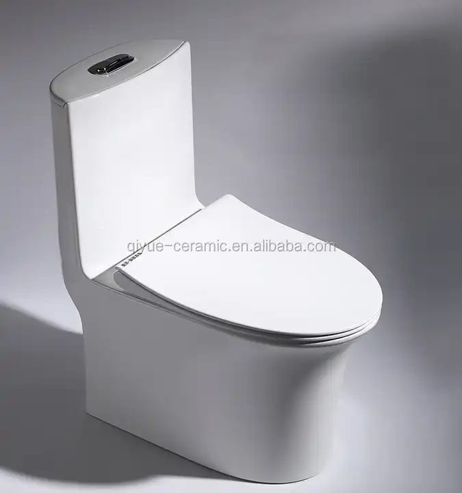 Dual flush WC one piece ceramic black toilet bowl