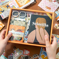 Ensemble cadeau de scrapbooking vintage Simno, kit de journal A6 avec illustrations bohèmes, autocollants d'animaux mignons, DIY pour filles