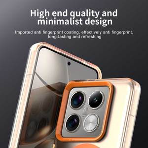 Pour <span class=keywords><strong>xiaomi</strong></span> 14T 14TPro F6 <span class=keywords><strong>PRO</strong></span> Redmi 14C téléphone aimant étui mat peau Texture Transparent Anti empreinte digitale Anti jaunissement couverture - Product Image 5