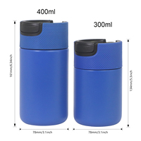 Gobelet à café 14OZ Tasse à café isolée en acier inoxydable Tasse de voyage de style classique avec couvercle Tasse à café 10OZ avec couvercle rabattable