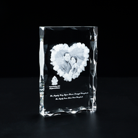 Factory Blank K9 Crystal Photo Frame in Multiple Sizes for 3D Laser Engraving for Home Decoration Gifts Souvenirs