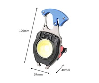 Mini lampe torche LED multifonctionnelle portable avec aimant, ouvre-bouteille, sifflet SOS pour le camping