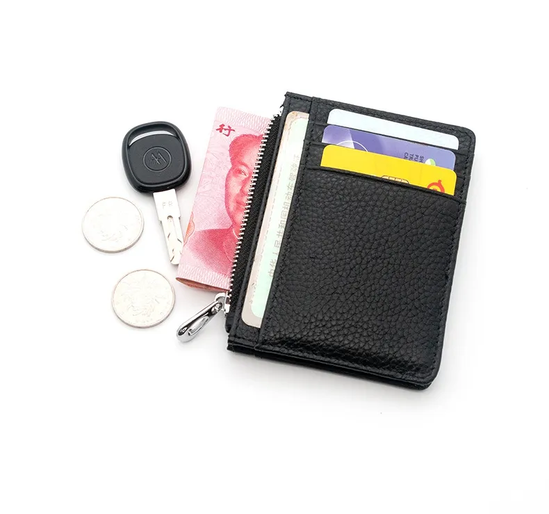 Custom Logo Multicolor luxury genuine leather wallet note holder leather card holders