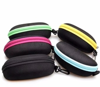 Étui à lunettes de sport portable grand format en EVA avec logo personnalisé, semi-rigide, fermeture éclair, étanche, boîte de rangement pour lunettes