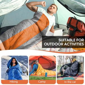 Saco de Dormir Grueso de 190T para Invierno, Saco de Dormir Cálido para Adultos, Impermeable, Ultraligero, Plegable y Portátil para Acampar al Aire Libre - Product Image 3