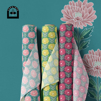 Tissu en coton floral Topoints pour robes, impression numérique, motifs personnalisés AAR