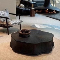 Table basse de salon moderne et simple de style italien de luxe, forme irrégulière de pétale de nénuphar, meuble décoratif multifonctionnel facile