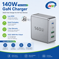 Chargeur d'ordinateur portable GaN 140W, charge rapide, station de bureau 4 ports USB C USB A PD100W, adaptateur secteur, chargeur rapide pour MacBook iPhone