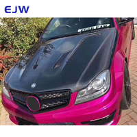 Capot moteur en fibre de carbone EJW AMG de haute qualité, Classe C W204 2011-2013, garantie 1 an, noir, fixation par boulons, protection universelle