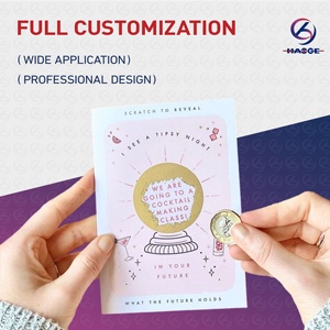 Cartes à gratter personnalisées pour révélation de <span class=keywords><strong>prix</strong></span>, cartes à gratter promotionnelles avec logo personnalisé, cartes à gratter pour gagner des réductions pour la publicité d'entreprise - Product Image 6