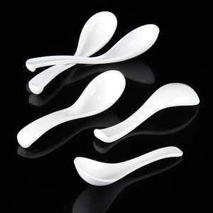 Tùy Chỉnh Melamine Món Ăn Trẻ Em Trắng Muỗng Súp Melamine Muỗng Đặt Dài Xử Lý Muỗng Với Logo - Product Image 2