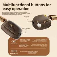 Retro Wireless BT 5.4 Headphones Long Duration Support Calling Headset