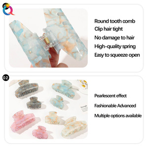 QIYUE Acrylique or poudre marbre <span class=keywords><strong>pince</strong></span> à <span class=keywords><strong>cheveux</strong></span> <span class=keywords><strong>petite</strong></span> tête arrière fraîche chignon <span class=keywords><strong>pince</strong></span> à <span class=keywords><strong>cheveux</strong></span> Simple <span class=keywords><strong>pince</strong></span> à <span class=keywords><strong>cheveux</strong></span> - Product Image 4