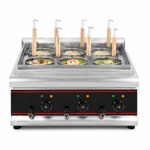 Cocedor de Fideos Eléctrico Comercial de Sobremesa con 6 Cestas, Hervidor de Pasta de Acero Inoxidable para Cocina de Restaurante, Suministro Integral - Product Image 1