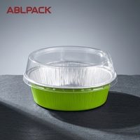 Barquettes ovales jetables en aluminium robustes, compatibles micro-ondes, avec couvercle en plastique de qualité alimentaire, moulées en pulpe, pour cuisson, pâtisserie et barbecue