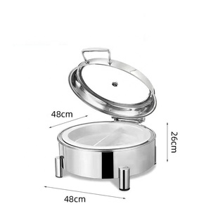 Assiettes en acier inoxydable or pour chargeur électrique nouveau <span class=keywords><strong>design</strong></span> de mariage chauffe-plats <span class=keywords><strong>buffet</strong></span> pour la restauration servant des plats de chauffe-plats - Product Image 6