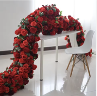 Guirlande de fleurs artificielles en soie pour décoration de table, chemin de table floral pour mariage et fête - Grande Vente