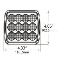 Luz de Advertencia Magnética de Alta Calidad con 12 LED Rojos Recargables, Baliza Estroboscópica con Cargador para Auto y Puerto Tipo-C para Camiones y Remolques