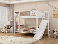 Lit mezzanine moderne en bois massif, taille double, avec escalier de rangement, adapté aux enfants, pour chambres, hôtels, écoles, hôpitaux