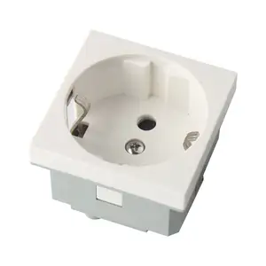 Oem Outlet 16a 250v 45*45mm steker listrik standar Euro dan 3 Pin steker listrik switch soket dinding