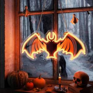Lumières LED d'Halloween avec Crânes <span class=keywords><strong>de</strong></span> Citrouille Globes oculaires fantômes Motif <span class=keywords><strong>de</strong></span> chauve-souris Décoration <span class=keywords><strong>de</strong></span> Noël Maison hantée Lumières LED Logo - Product Image 2